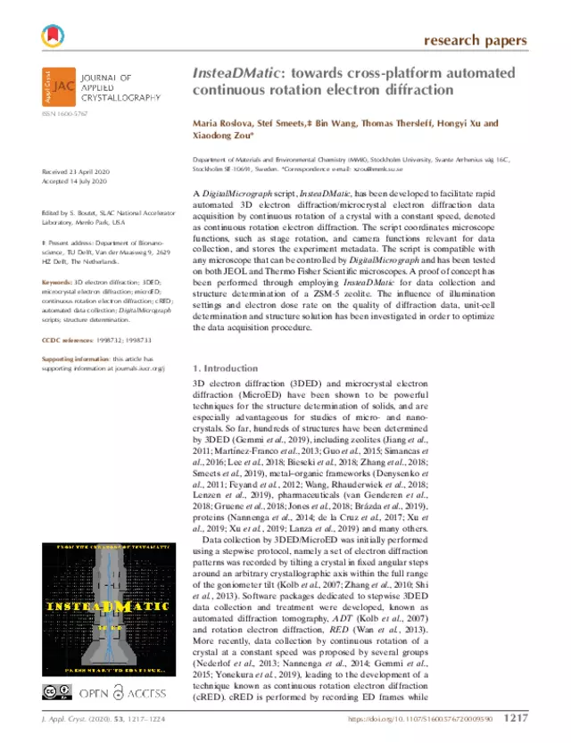 InsteaDMatic: towards cross-platform automated continuous rotation electron diffraction