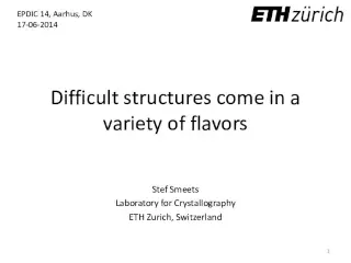 Difficult structures come in a variety of flavors