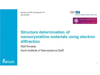 Structure determination of nanocrystalline materials using electron diffraction